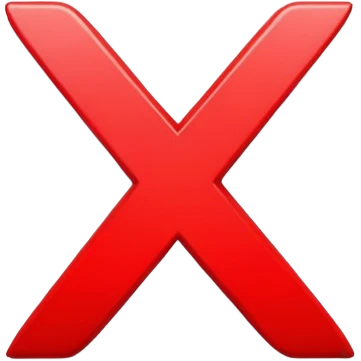 bright red X symbol emoji