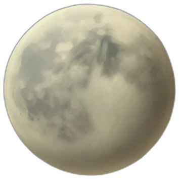 moon on the night background emoji