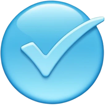 Verificación en celeste  emoji