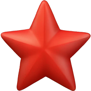 3D red star  emoji