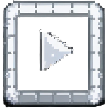 YouTube silver play button award with pixel art style and reflections emoji
