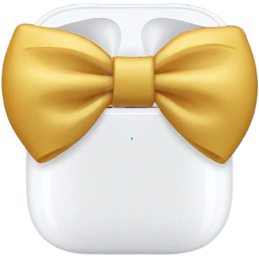 airpods with bow emoji