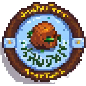a pixel art badge with the words 'sprunki brud' in the center, outlined for clarity emoji