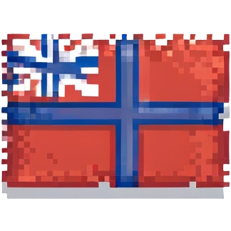Make the flag of Norway more plain and simple, with a clean rectangular shape, minimal pixel art style, no extra effects, with no background. emoji