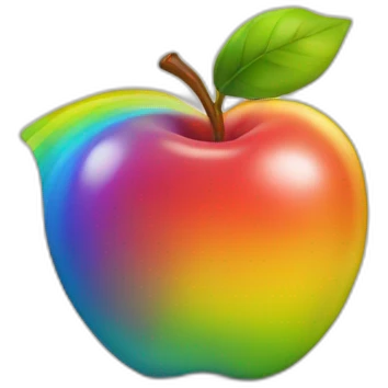 rainbow apple emoji