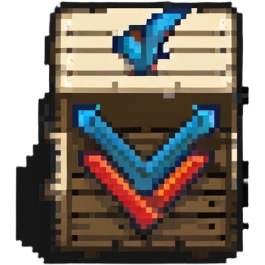 power up crate with arrows and racing stripes symbolizing speed boost emoji