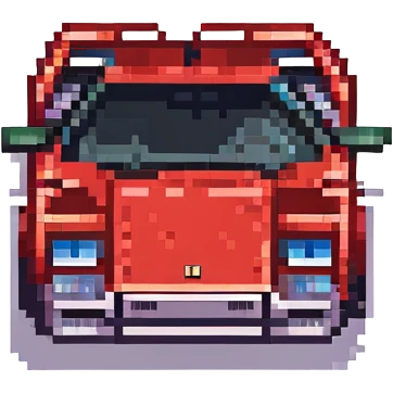 красная Lamborghini Countach, no background emoji