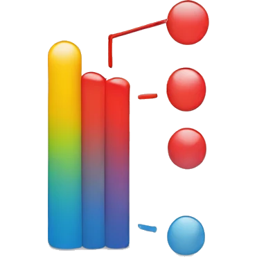 Simple, minimal, clean, easy to recognise icon of a data point metaphorically statistics emoji