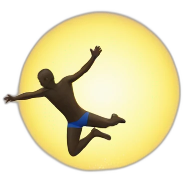 man diving into sun emoji