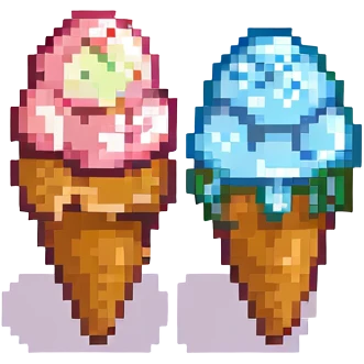 two scoops of ice cream emoji