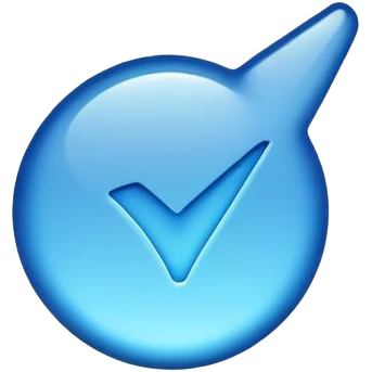 Blue tick
 emoji