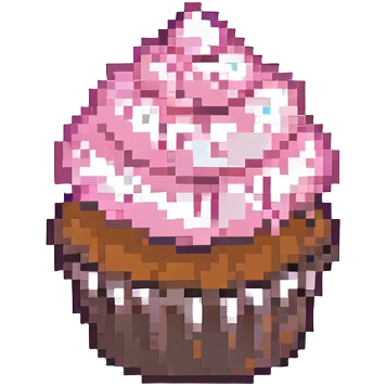 cupcake with pink icing emoji