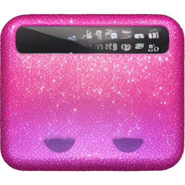 Pink ombre MP3 player with glitter  emoji