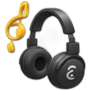 headphone and letters and numbers emoji