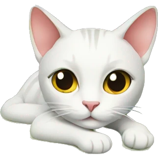 cat lies on an island emoji