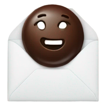 chocolate and a folded card sticker