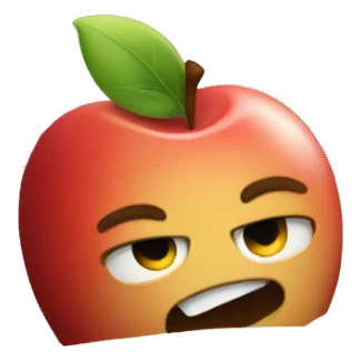 apple slleping in bed sticker