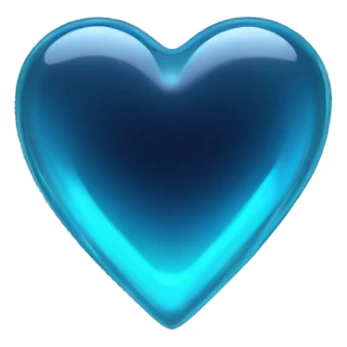 Neon glass blue heart  sticker