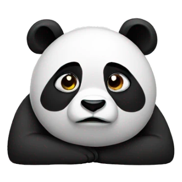 a sad panda sticker