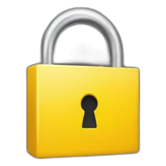 yellow lock sticker
