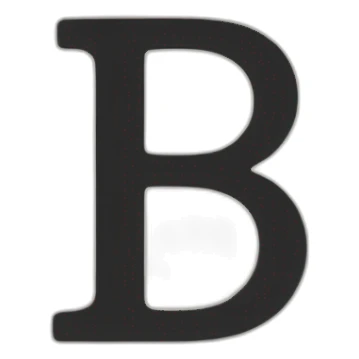 Black square with B letter sticker