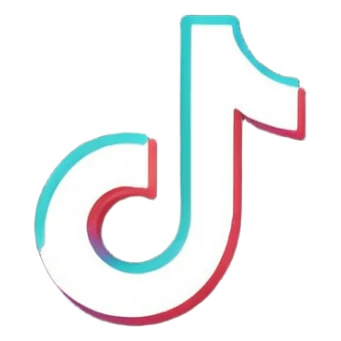 Tiktok logo without background black color sticker