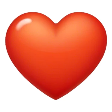 Orangish red heart sticker