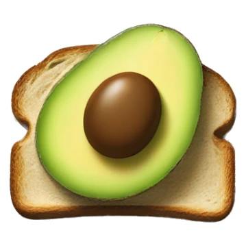 Avocado toast on a pale brown plate sticker