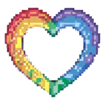 rainbow heart sticker