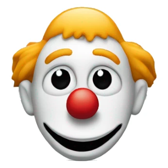 bank check with a clown face sticker