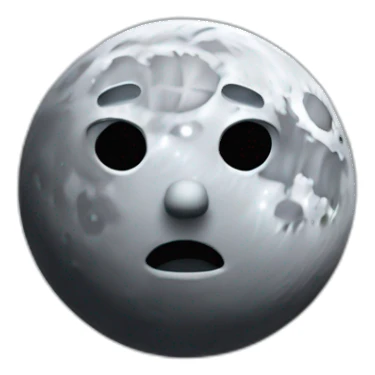 The moon is confused sticker