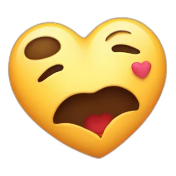 kiss with heart sticker