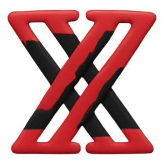 A red circle with an X in the middle sticker