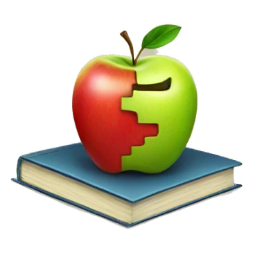 Book and Apple  sticker
