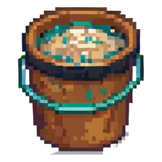 A bucket of sand sticker
