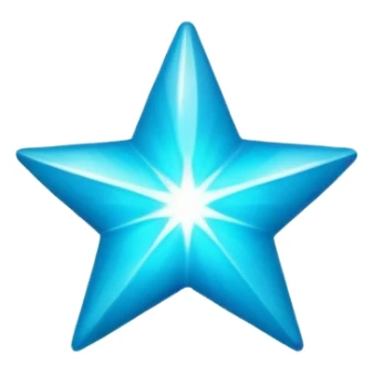 Glitter Cian Star Explosion sticker