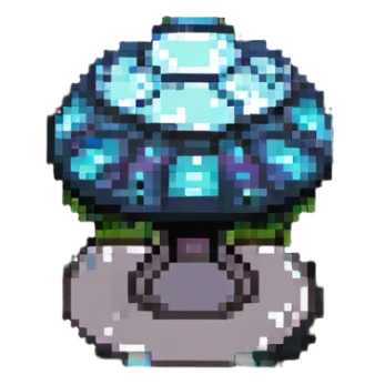 Small UFO with a glass dome sticker