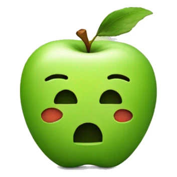 Apple with I O U carved on it sticker