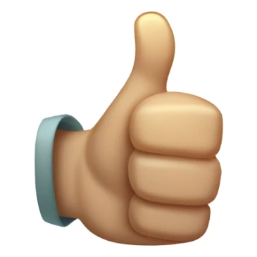 thumb up, transparent glow in the dark sticker