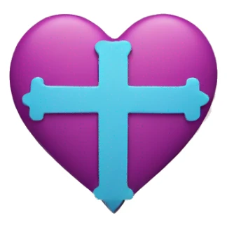heart with crosses sticker