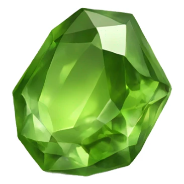 Peridot crystal stone sticker