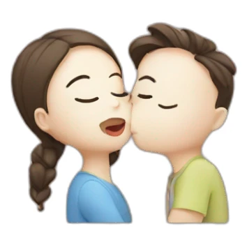 Cute kiss sticker