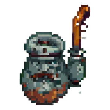 smoking pipe pixel art style sticker