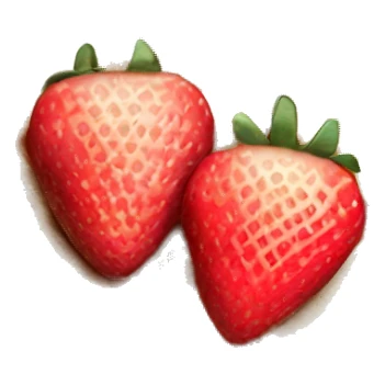 Waffle topped with strawberries sticker