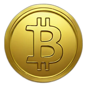 golden bitcoin sticker