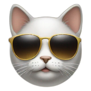 Cat with sunglasses sticker