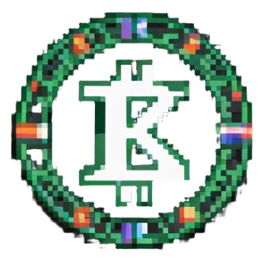 Kaspa crypto coin with K symbol sticker