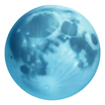 Light blue moon sticker