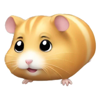 hamster on a train sticker