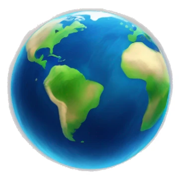 planet earth but square sticker